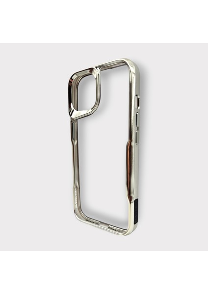 iPhone 15 Şeffaf Gri Kılıfı: Modern Metalik Zarafet ve Üstün Koruma