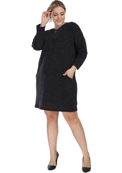 Angelino Genç Büyük Beden Kışlık Yumoş Antrasit Elbise AS06 fiyatları