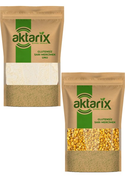 Sarı Mercimek Seti 500 gr Glutensiz Sarı Mercimek + 500 gr Glutensiz Sarı Mercimek Unu