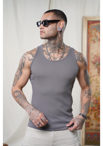 Slim Fit Kaşkorseli Esnek Düz Erkek Sporcu Atlet