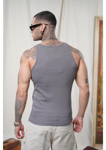 Slim Fit Kaşkorseli Esnek Düz Erkek Sporcu Atlet