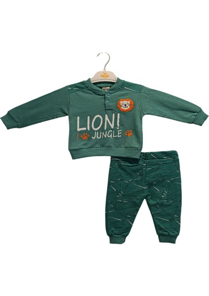 Lion Jungle Baskılı Erkek Çocuk Takım