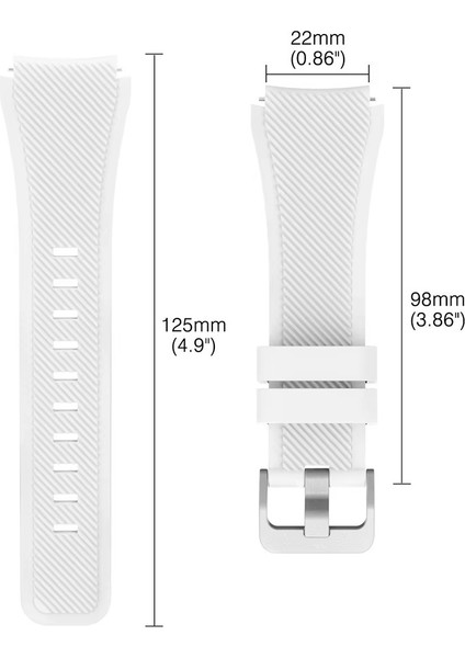 Xiaomi Redmi 5 Active / Redmi 5 Lite Tokalı Çapraz Çizgili Silikon Kordon 22MM