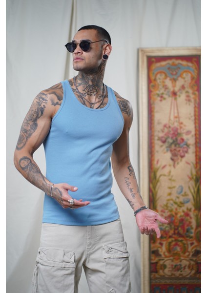 Slim Fit Kaşkorseli Esnek Düz Erkek Sporcu Atlet