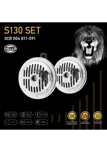 12V Didit Korna Süperton 280/380 Hz (Krom) (Takım) fırsatları