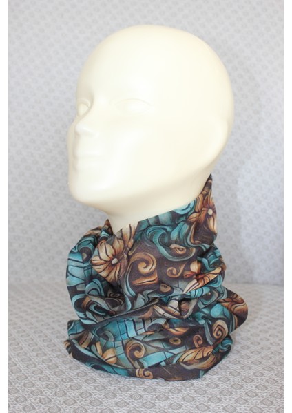 Çiçek Desenli Boyunluk Baf Bandana modelleri