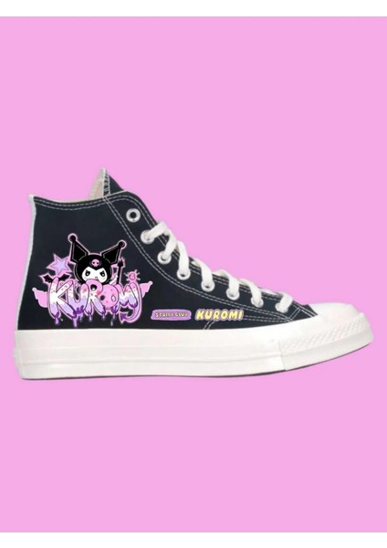 Yeni Özel Tasarım Kuromilix Uzun Kanvas Sneakers Kız Çocuk Ayakkabı