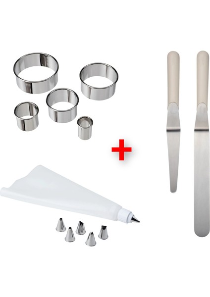 Pasta Yapım Seti Hazırlık Seti Ikea Hamur Şekillendirici + Krema Sıkma Torbası + 2'li Spatula