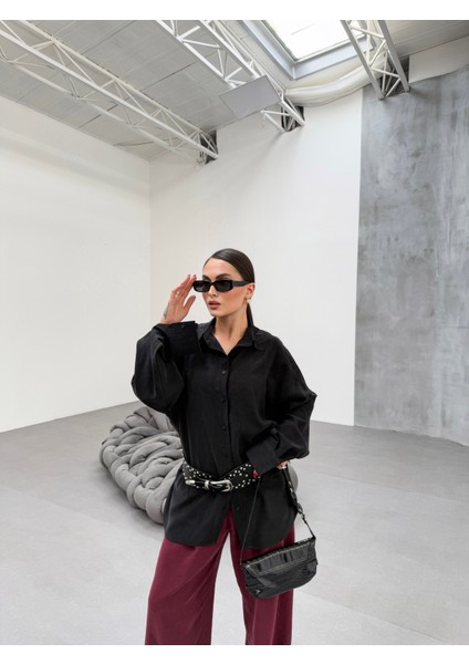 Soft Yumuşak Dokulu Oversize Gömlek