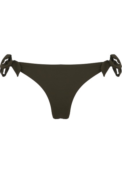 Haki Brezilya Kalın Ip Bağlamalı Bikini Altı
