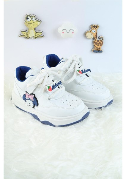 Unisex Çocuk Spor Ayakkabı Kuromi Spor Ayakkabı Özel Tasarım Bağçıklı ve Cırtlı Çocuk Sneaker Spor