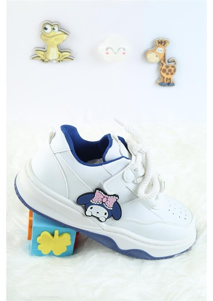 Unisex Çocuk Spor Ayakkabı Kuromi Spor Ayakkabı Özel Tasarım Bağçıklı ve Cırtlı Çocuk Sneaker Spor