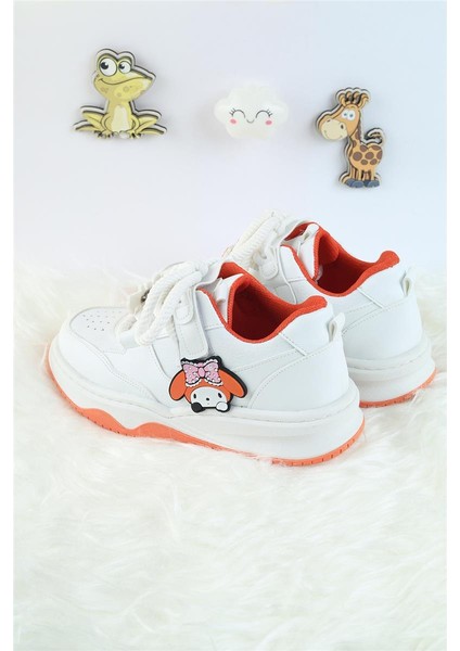 Unisex Çocuk Spor Ayakkabı Kuromi Spor Ayakkabı Özel Tasarım Bağçıklı ve Cırtlı Çocuk Sneaker Spor