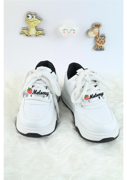 Unisex Çocuk Spor Ayakkabı Kuromi Spor Ayakkabı Özel Tasarım Bağçıklı ve Cırtlı Çocuk Sneaker Spor