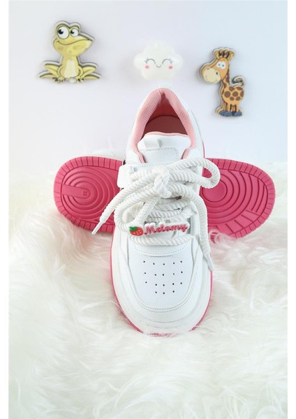 Unisex Çocuk Spor Ayakkabı Kuromi Spor Ayakkabı Özel Tasarım Bağçıklı ve Cırtlı Çocuk Sneaker Spor
