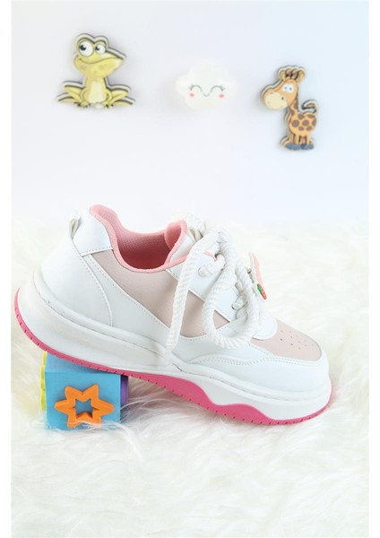 Unisex Çocuk Spor Ayakkabı Kuromi Spor Ayakkabı Özel Tasarım Bağçıklı ve Cırtlı Çocuk Sneaker Spor