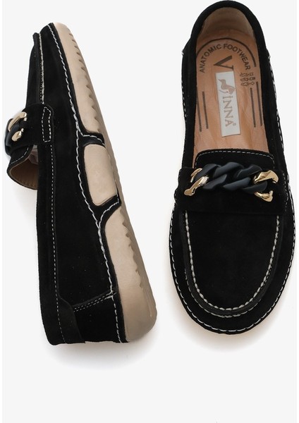 Julda Inna Kadın Deri Aksesuarlı Babet fırsatları