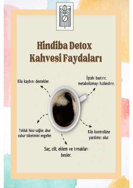 Vanilya Aromalı Hindiba Detox Kahvesi 100G, Vanilla Flavored Chicory Detox Coffee