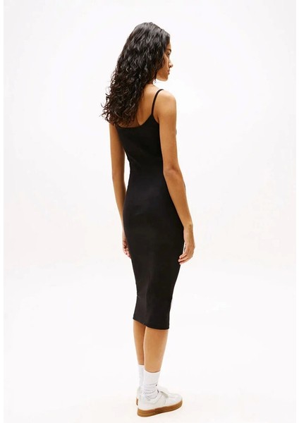 Tjw Scrıpt Strap Mıdı Dress Ext