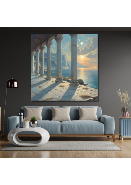 Antik Sütunlar Kanvas Tablo Salon Tablosu Modern Baskı Tablo