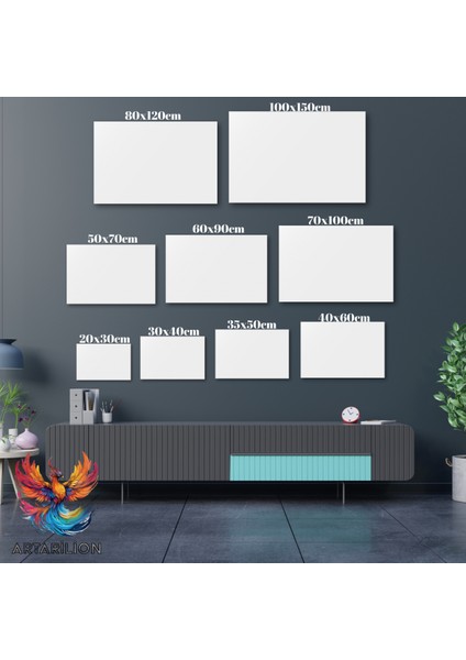 Antik Sütunlar Kanvas Tablo Salon Tablosu Modern Baskı Tablo