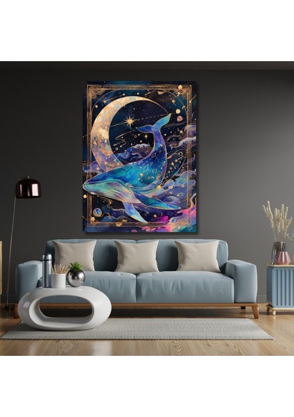 Kanvas Tablo Dijital Baskı Balina Tarot Tablosu Salon Tablosu Yeni Ev Hediyesi fiyatları