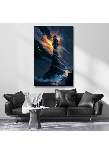 Deniz Feneri Kanvas Tablo Hd Dijital Baskı Kanvas Tablo Salon Tablosu