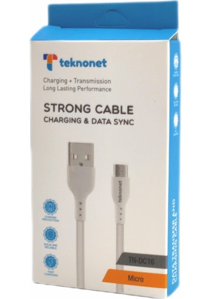 TN-DC16 Plastik 100 cm Micro Şarj ve Data Kablosu modelleri