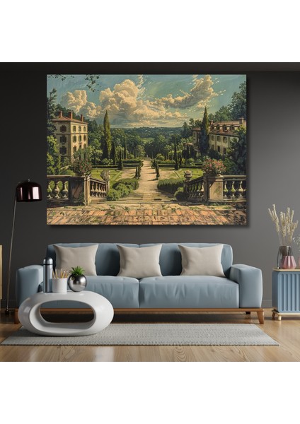 Ormanın Içindeki Malikane Kanvas Tablo Dijital Hd Baskı Tablo fiyatları