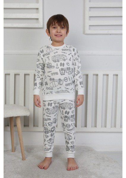 Boyanabilir Çocuk Pijama Takımı + Kalem Hediyeli I Renkli Rüyalar I Her Yıkamada Yeniden Tasarla