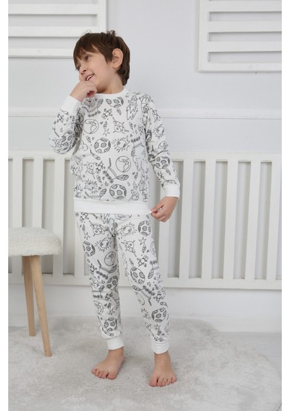 Boyanabilir Çocuk Pijama Takımı + Kalem Hediyeli I Renkli Rüyalar I Her Yıkamada Yeniden Tasarla fırsatları