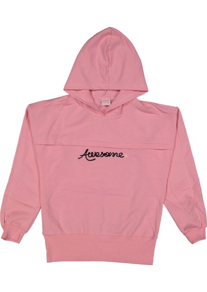 Awesome Baskılı Kız Sweatshırt