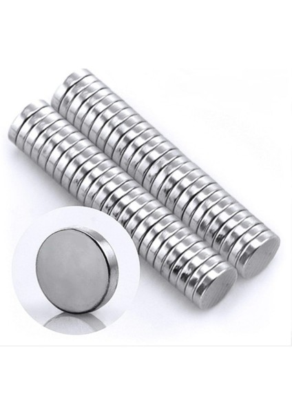 25 Adet 10MM x 2mm Güçlü Yuvarlak Neodyum Mıknatıs (25'li Paket)