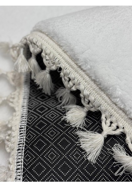 Frt Export tüylü Peluş Oval Örgü Saçaklı Peluş Yolluk Yumuşacık Yıkanabilir Antre Hol Koridor Halı modelleri