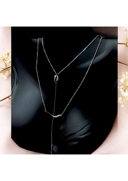 Çift Katman Sallantılı Kolye