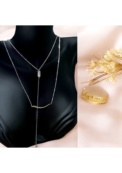 Çift Katman Sallantılı Kolye fiyatları