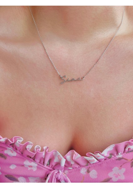 Shop Yatay Isim Kolye | 925 Ayar Gümüş