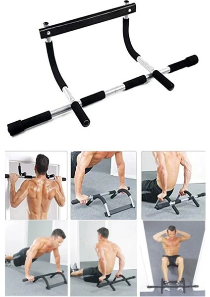 Çok Fonksiyonlu Kapı Barfiks Mekik ve Şınav Aleti Göğüs Karın Sırt Fitness Egzersiz Aparatı