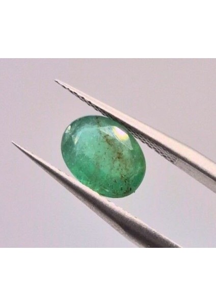 1.76 Ct 9.2x7 mm Oval Natural Green Emerald, Zambia