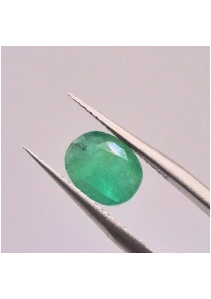 1.79 Ct 9x7.2 mm Oval Natural Green Emerald, Zambia