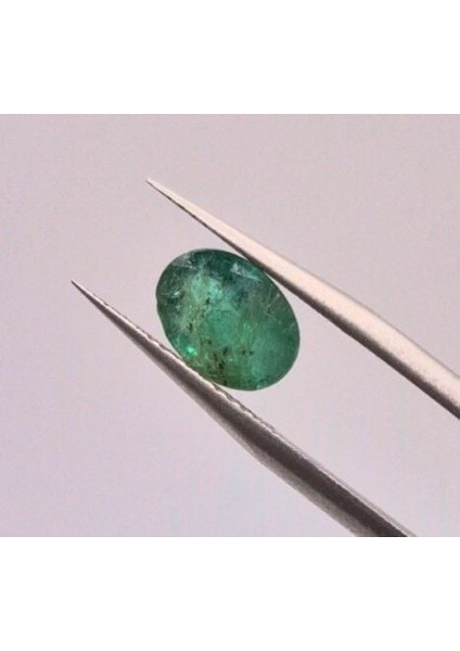 1.57 Ct 8.9x6.6 mm Oval Natural Green Emerald, Zambia