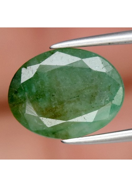 2.64 Ct 10.5x8 mm Oval Green Emerald Gemstone, Zambia
