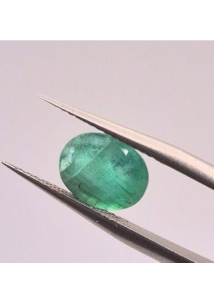 2.03 Ct 9x7.2 mm Oval Natural Green Emerald, Zambia