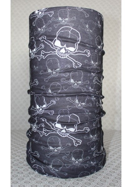 Iskelet Kuru Kafa Desenli Boyunluk Baf Bandana