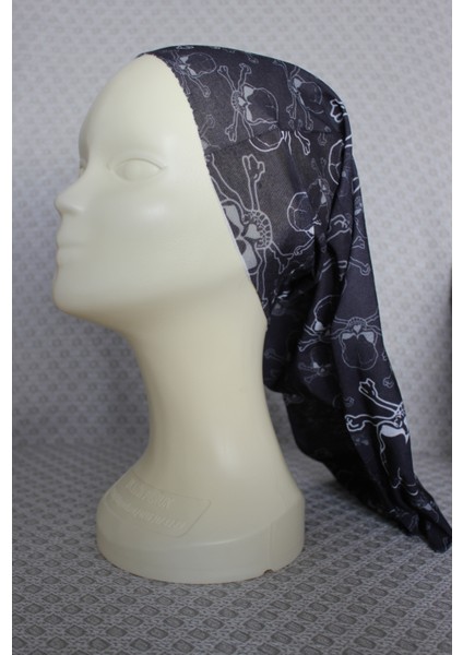 Iskelet Kuru Kafa Desenli Boyunluk Baf Bandana