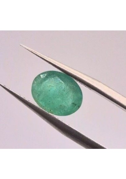 1.56 Ct 9.1x7.1 mm Oval Natural Green Emerald, Zambia