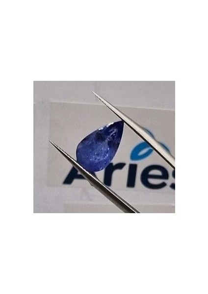 4.00 Ct 14.3x8.4 mm Pear Natural Violet Blue Tanzanite