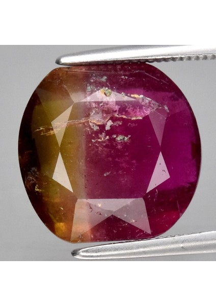 6.36 Ct 11.2x10.8 mm Cushion Natural Unheated Watermelon Tourmaline, Gemstone