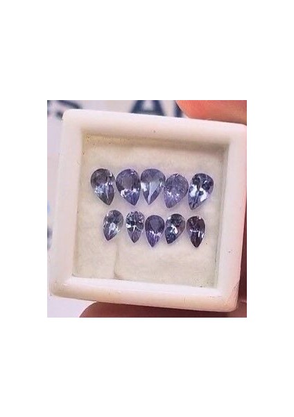 3.02 Ct 6x4 To 5x3 mm 10PCS Lot Pear Natural Violet Blue Tanzanite