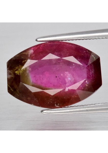 6.76 Ct Cushion Natural Unheated Watermelon Tourmaline Gemstone, Mozambique